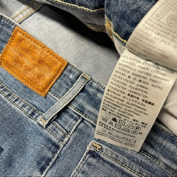 LEVI'S® PREMIUM 721 HIGH RISE RIPPED SKINNY WOMEN'S JEANS Drop It Like It's Hot - Picture 9 of 14